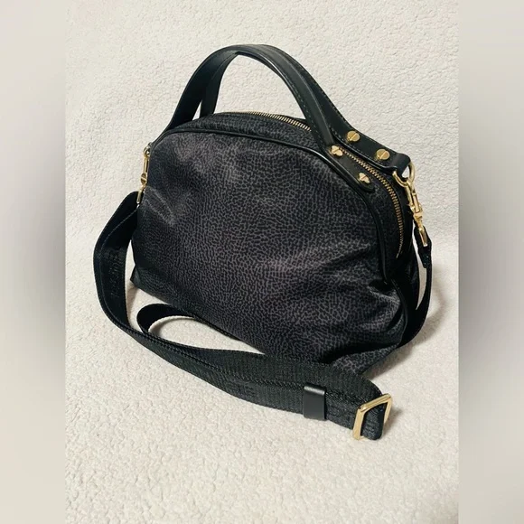 Borbonese Redwall Black Crossbody Bag - Picture 14 of 15